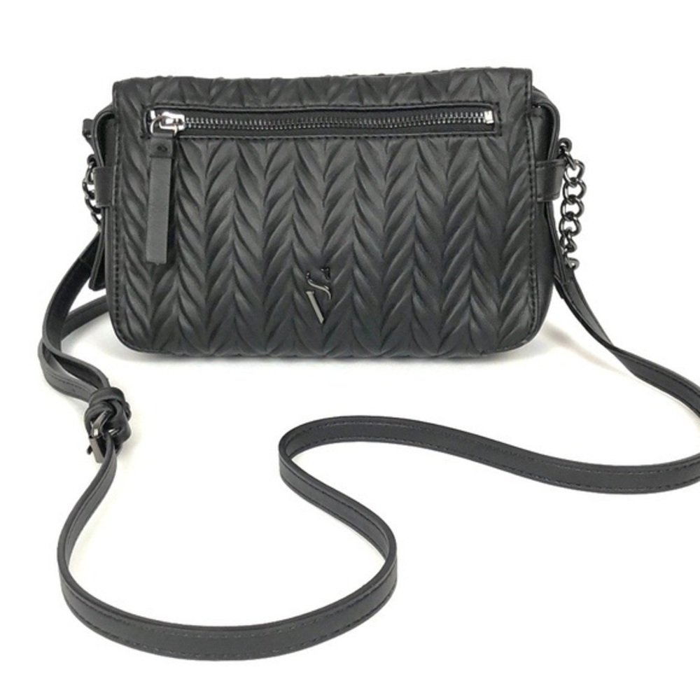 Simply Vera by Vera Wang Women’s Black Shoulder Bag Zip Closure Rectangular